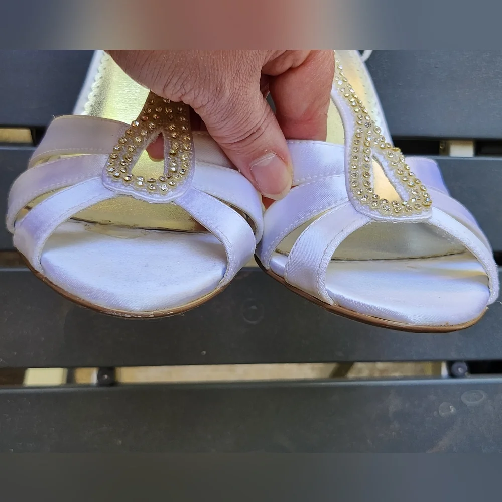 MIichelangelo White/Ivory Willow Wedges From David's Bridal